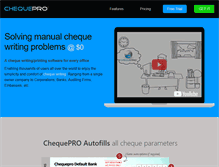 Tablet Screenshot of chequepro.com